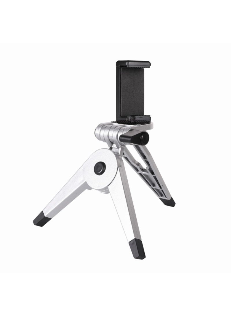 Generic Foldable Mini Tripod Stand for Live Streaming[Mobile phone 2] plate tripod + double hole clip [Mobile phone 2] plate tripod + double hole clip 