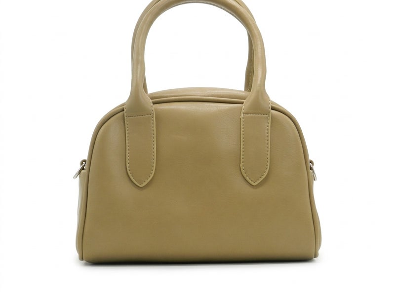 Fourteen Women's Faux Leather Satchel Bag - Khaki - Image 2