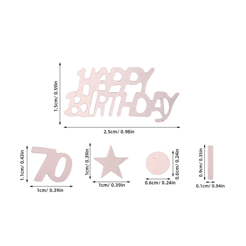 70th Birthday Party Table Confetti 45g With Star Sequins Festive Event Decorations - Image 3
