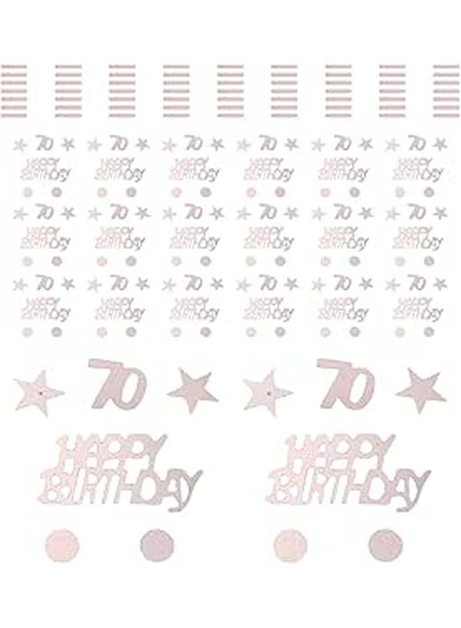 70th Birthday Party Table Confetti 45g With Star Sequins Festive Event Decorations - Image 1