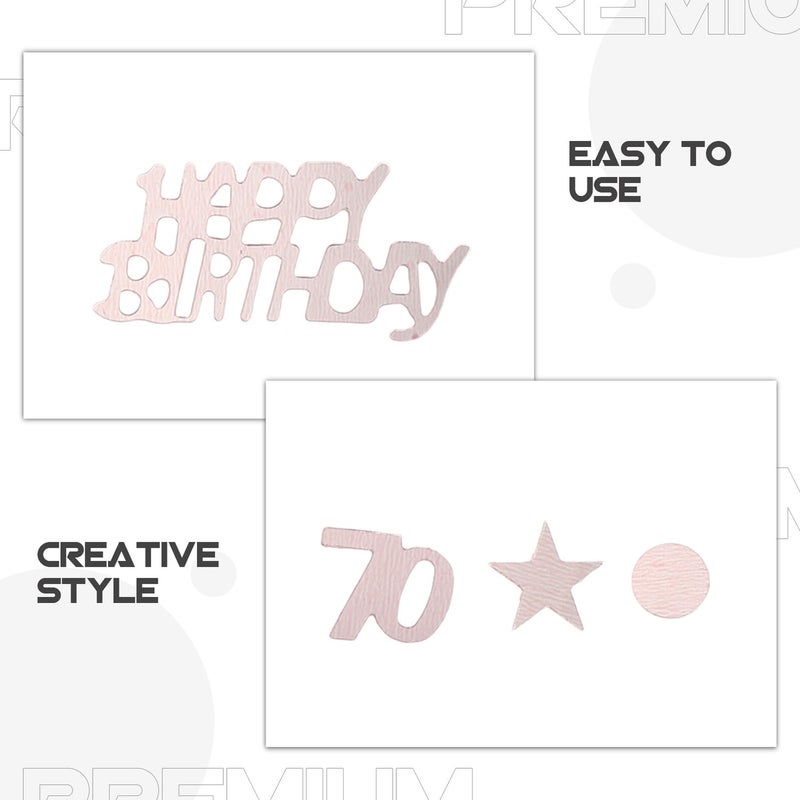 70th Birthday Party Table Confetti 45g With Star Sequins Festive Event Decorations - Image 4