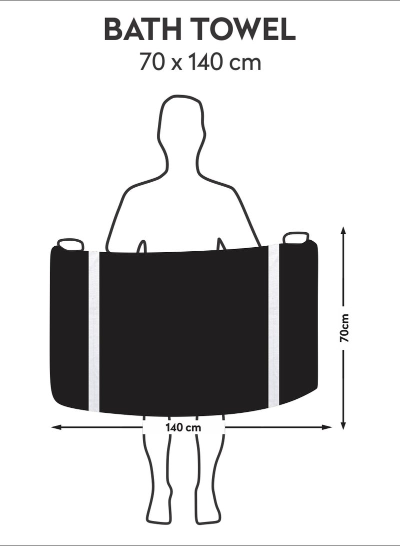 دوناتيلا مجموعة مناشف حمام من القطن الممشط بنسبة 100%، قطعتين (70*140 سم)، منشفة كبيرة 600 جرام لكل متر مربع، عالية الامتصاص، سريعة الجفاف، أفضل منشفة للحمام والمنتجع الصحي والفندق. - Image 2