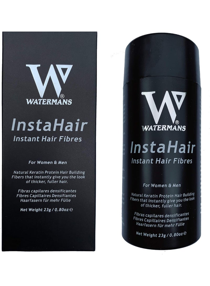 Watermans InstaHair Best Hair Building Fibres 23g - Hair Fibers for Men and Women, Hair loss concealer - Image 1