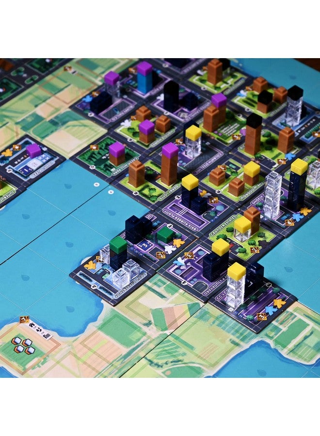 AEG Games AEG Rolling Heights | Roll Your Meeples, Build The City | Push Your Luck, Pool Building Construction Game Set in The 1920's | 2-4 Players | Ages 10+ - Image 2