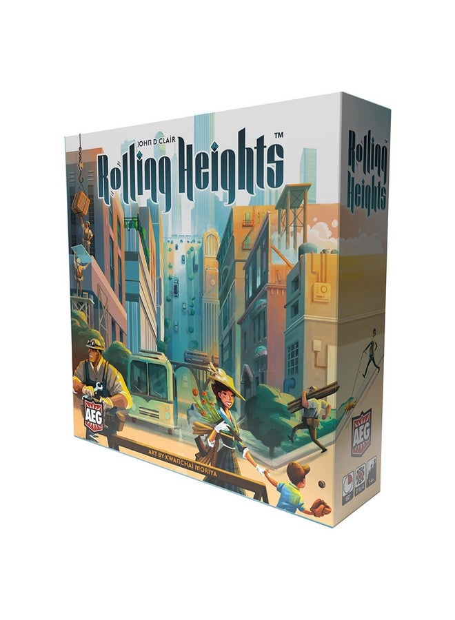 AEG Games AEG Rolling Heights | Roll Your Meeples, Build The City | Push Your Luck, Pool Building Construction Game Set in The 1920's | 2-4 Players | Ages 10+ - Image 1