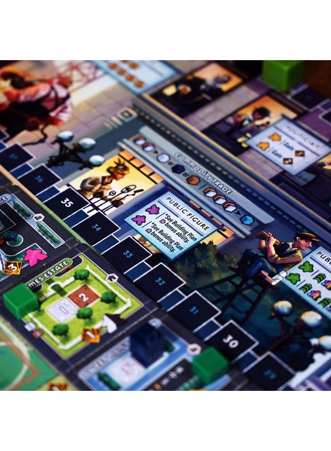 AEG Games AEG Rolling Heights | Roll Your Meeples, Build The City | Push Your Luck, Pool Building Construction Game Set in The 1920's | 2-4 Players | Ages 10+ - Image 4