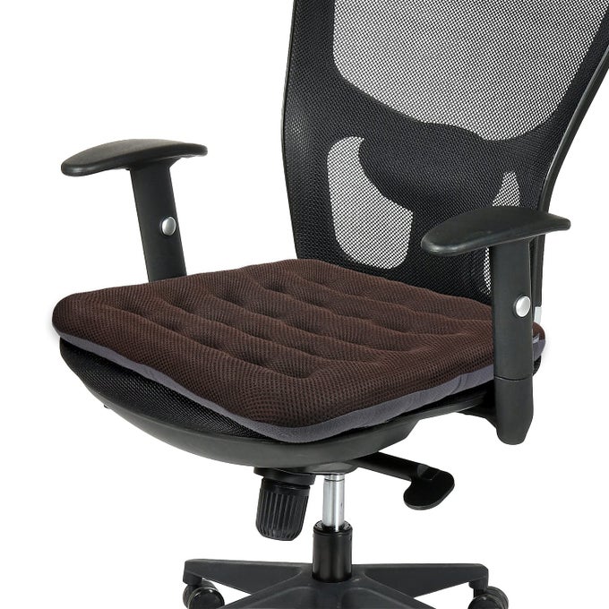 EXCELLENT SUPPORT EFFECT OFFICE CHAIR CUSHION 1 PACK LUXURY AIR MESH BREATHABLE NONSLIP DESK COMPUTER SEAT CUSHION KITCHEN DINING ROOM SQUARE CHAIR PAD 1 COUNT BROWN