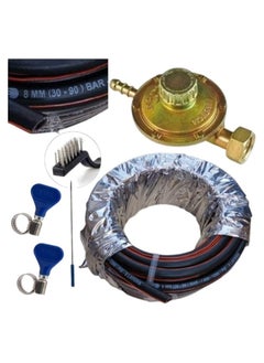Gas regulator with a high-pressure gas pipe hose (2 meters, special 5-layer, 2-filament pipe hose, and the explosive pressure reaches 90 bar)