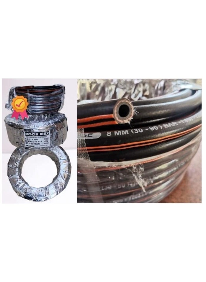 Shams - Gas regulator with a high-pressure gas pipe hose (2 meters, special 5-layer, 2-filament pipe hose, and the explosive pressure reaches 90 bar) - Image 1