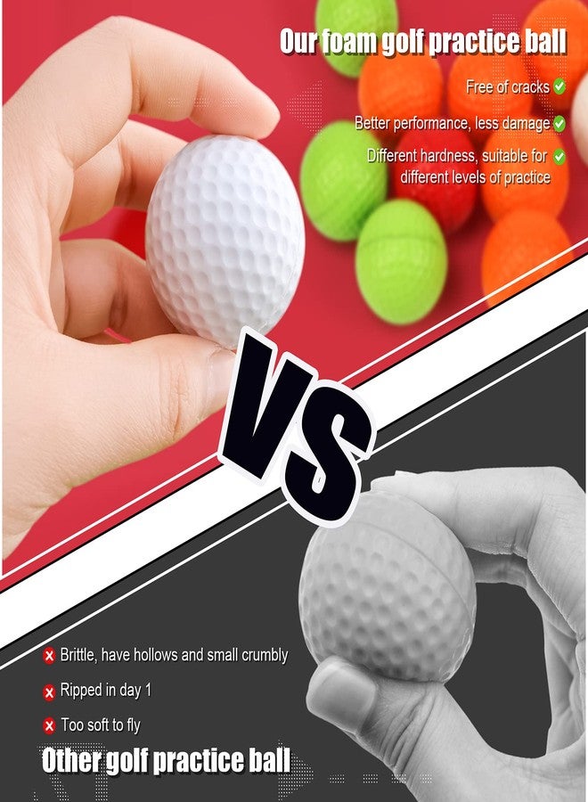 Bac-kitchen 40 Pack Foam Golf Practice Balls - Realistic Feel and Limited Flight Training Balls for Indoor or Outdoor (5 Color, 8 Pack of Each Color) - Image 4