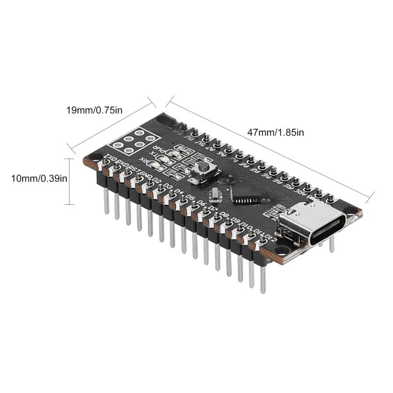 ATmega328P Module 5V-12VDC: With 12 Digital I/O Ports 6 Analog Input Ports - TTL Level Serial Transceivers Ports for Electronic Hobbyists And DIY Projects - Image 3