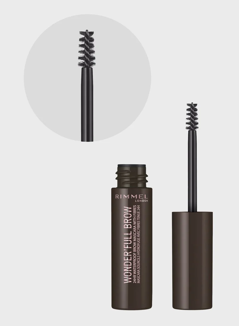 RIMMEL LONDON Rimmel Wonder'Full Brow Mascara – 003 – Dark Brown, 4.5ml
