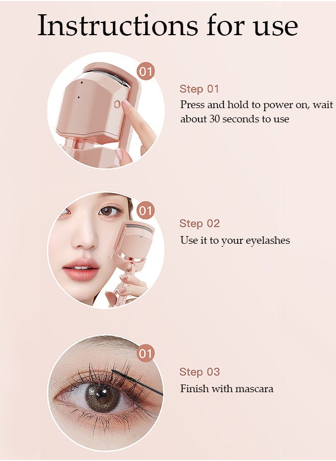 DUNISO Heated Eyelash Curlers,Fast Heat up Within 30s, Long Lasting Rechargeable Electric Eyelash Curler with Temperature Control,Safe Anti,Burn Lash Curler,Quick Natural Curling Eye Lashes  - Image 4