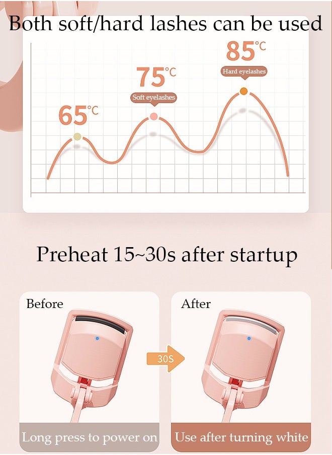 DUNISO - Heated Eyelash Curlers,Fast Heat up Within 30s, Long Lasting Rechargeable Electric Eyelash Curler with Temperature Control,Safe Anti,Burn Lash Curler,Quick Natural Curling Eye Lashes - Image 1