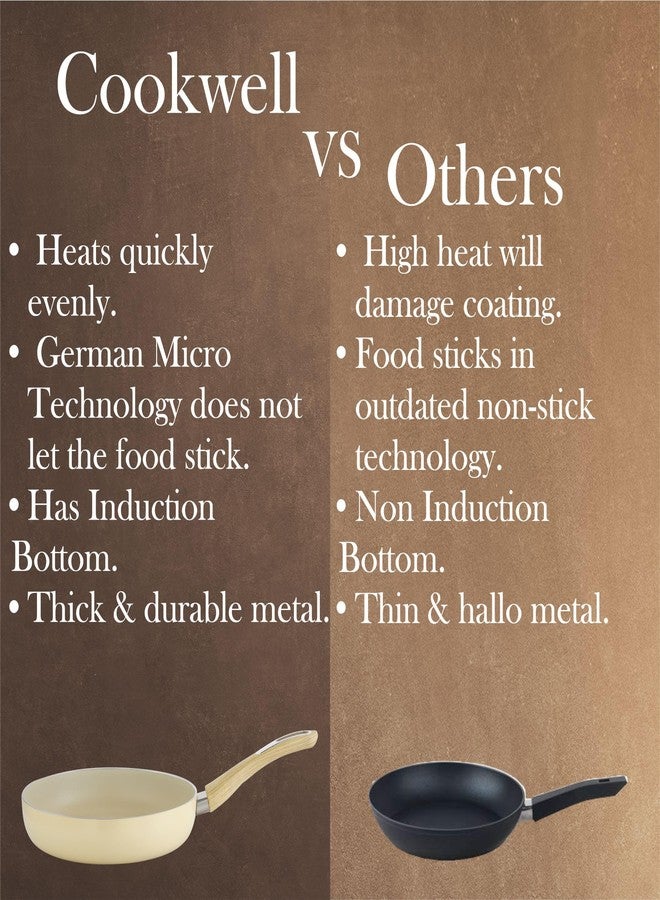 COOKWELL Non Stick Frying Pan (German Microcrystal Technology) (26 CM, Granite) - Image 4