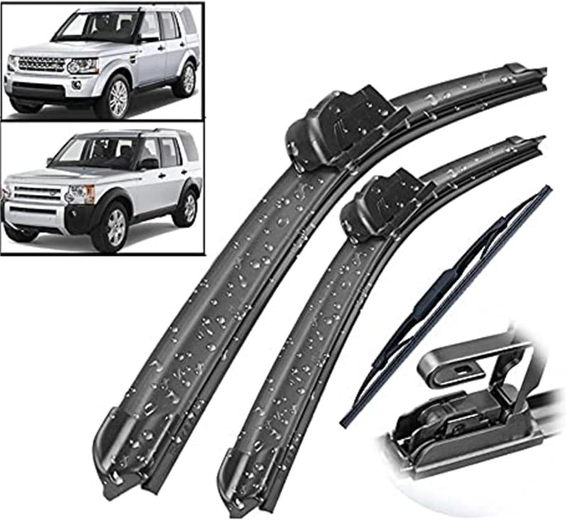 DEMULAX Front Rear Wiper Blades Kit for Land Rover Discovery 3/4 - Image 2
