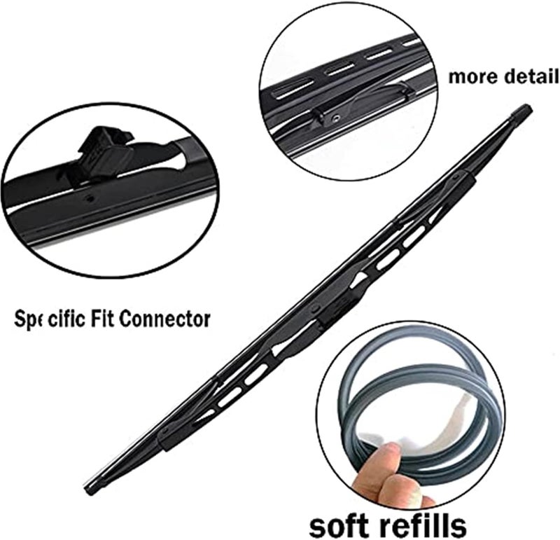 DEMULAX Front Rear Wiper Blades Kit for Land Rover Discovery 3/4 - Image 4