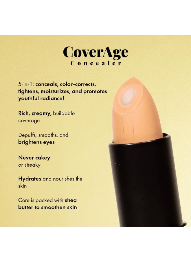 Jerome Alexander Jerome Alexander CoverAge Concealer Stick - Anti-Aging Under Eye + Skincare - Brighten Dark Circles, Hydrate, Nourish (Medium, CoverAge Concealer Stick)  - Image 2