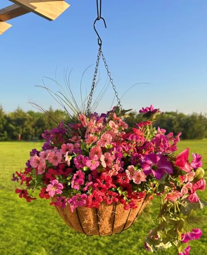 DOMMARE 12 Bundles Artificial Flowers for Outdoors Fake Faux Plant, Uv Resistant Silk Flowers Daisies Decoration for Vase Indoors Gardens Wedding Window Boxes Summer Home Grave Decor, Mixed - Image 4