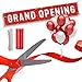 SIRCLES Grand Opening Ribbon Cutting Ceremony Kit 25 Giant Scissors 5yd of 4 Wide Ribbon 10ft Banner 8 Red 8 White Balloons 19 ft Banner Rope 2 Rolls Balloon Ribbon Grand Opening Kit - Image 3
