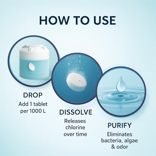 Bepure Chloro 1000 | Water Purification Chlorine Tablets for Water Tank | Pack of 40 Tablets| Eliminates Bacteria, Algae and Odor from Water Tank | 40 Tablets for 40000 litres - Image 5