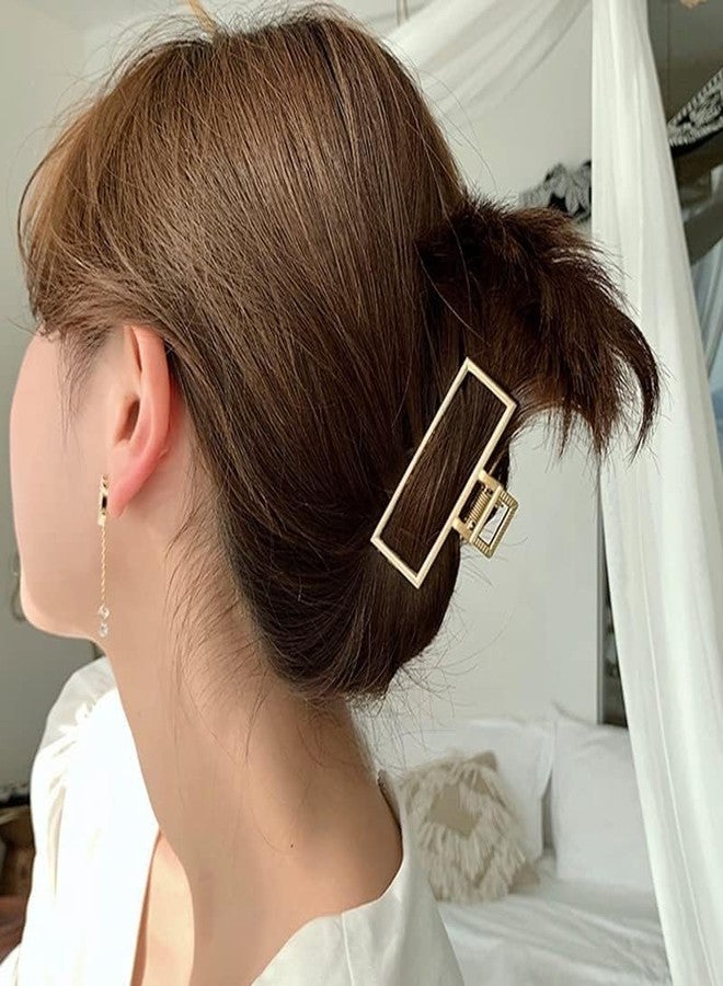 RHOSYN HAIR ACCESSORIES Pack-2 Metal Hair Claw Clips for Women & Girls Big Nonslip Geometric Clutchers for Thick-Thin All Hairs Latest Juda Bun Shaper Ponytail Holders - Image 5