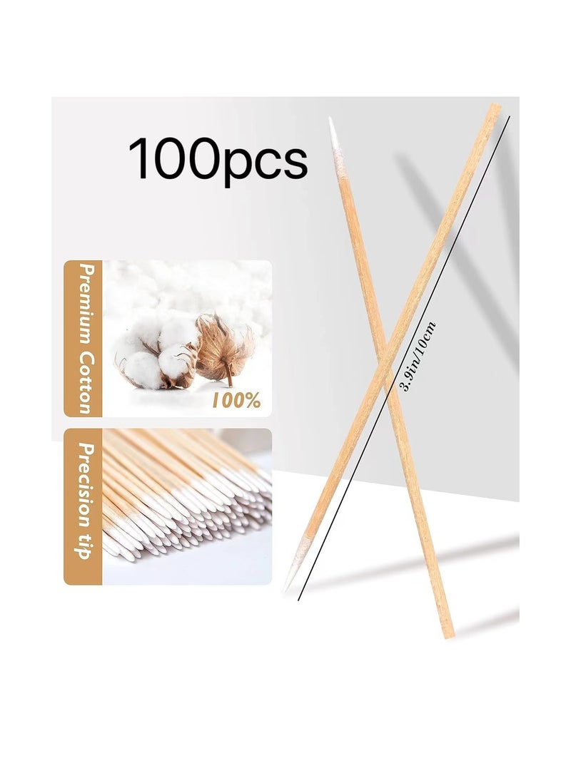 Generic 100PCS Microblading Cotton Swab,  4 Inch Micro Blading Sticks for Tattoo, Makeup And Manicure  - Image 1