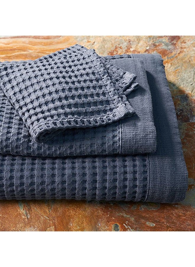 Gilden Tree Waffle Towel Set Quick Dry Thin | 2 Bath Towels | 2 Hand Towels | 2 Washcloths, Modern Style (Midnight Blue) - Image 3