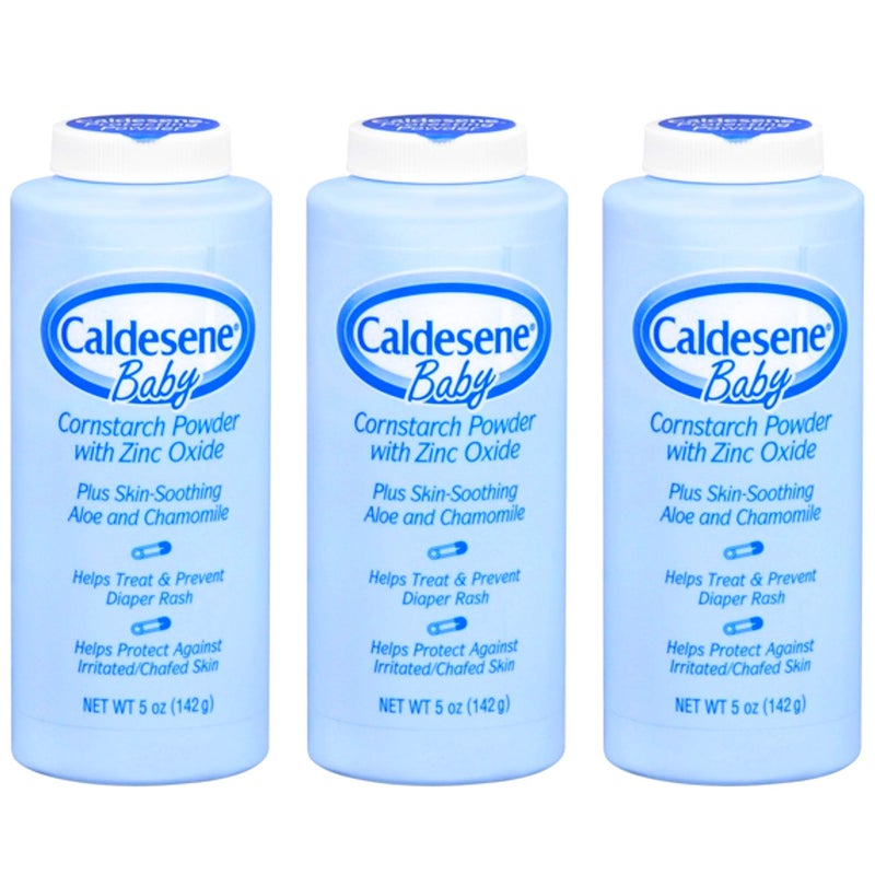 Caldesene Cornstarch Baby Powder with Zinc Oxide, Talc-Free Baby Powder, 5 Oz (3 Pack) - Image 5