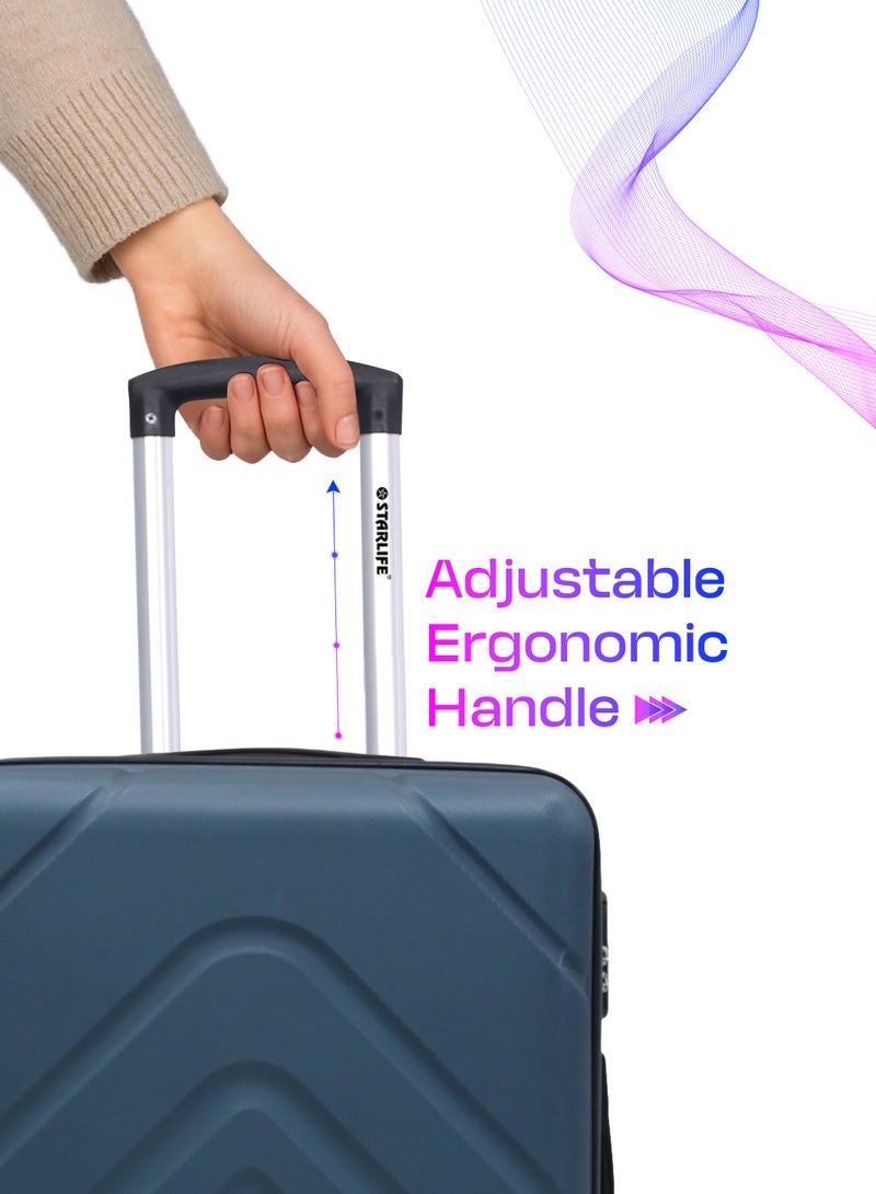 STARLIFE 3 Piece ABS Hard side Trolley Luggage Set Spinner Wheels with Number Lock - Image 4