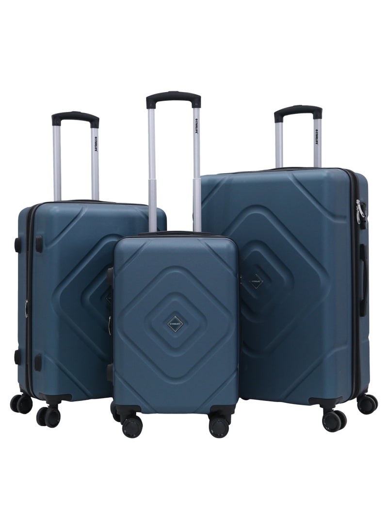 STARLIFE 3 Piece ABS Hard side Trolley Luggage Set Spinner Wheels with Number Lock - Image 1