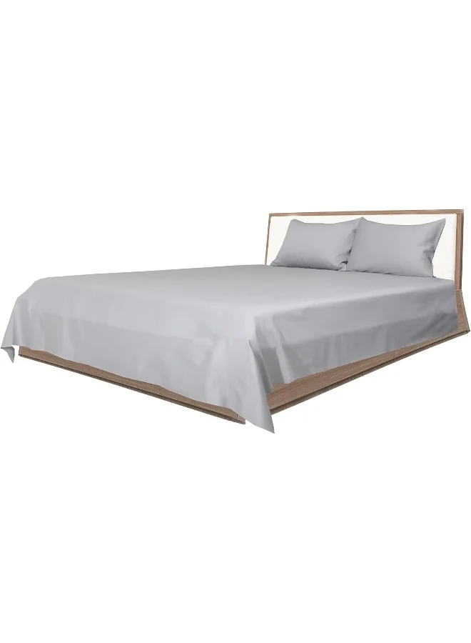 Hotel Linen Klub Hotel Linen Klub 3-Piece Double Bed Sheet Set - Silver