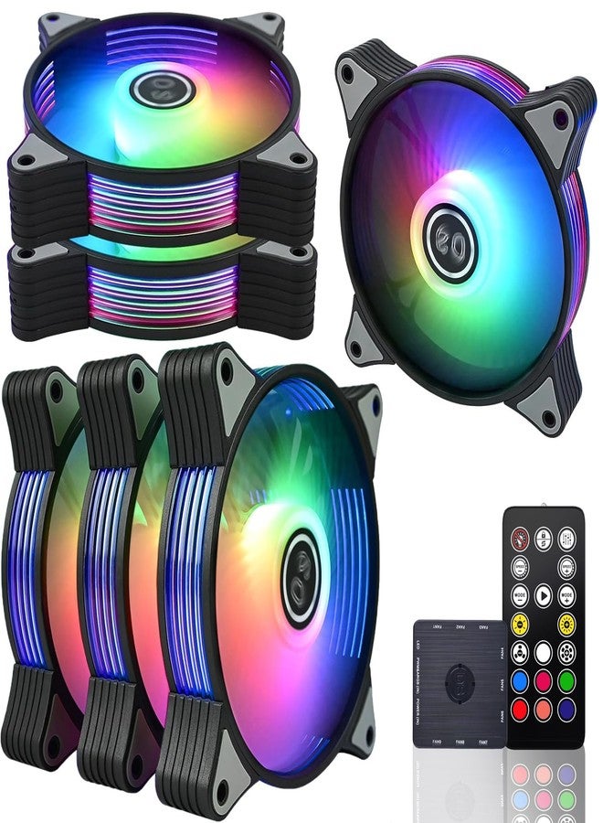 DS leddess Addressable RGB LED 120mm Case Fan for PC Cases, CPU Coolers, Radiators System (6 Pack RGB Fans kit, G Series) - Image 1
