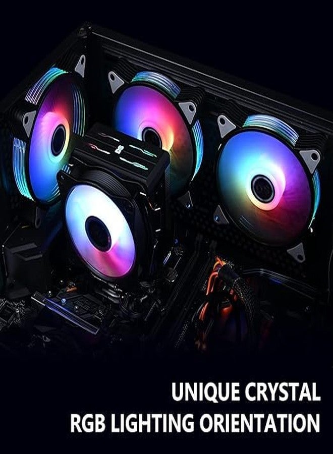 DS leddess Addressable RGB LED 120mm Case Fan for PC Cases, CPU Coolers, Radiators System (6 Pack RGB Fans kit, G Series) - Image 2