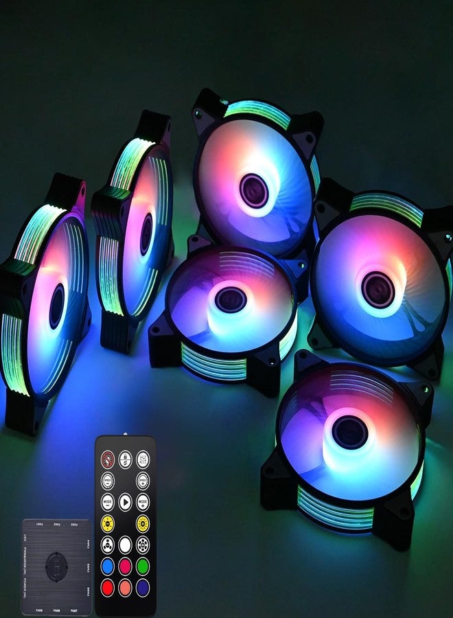 DS leddess Addressable RGB LED 120mm Case Fan for PC Cases, CPU Coolers, Radiators System (6 Pack RGB Fans kit, G Series) - Image 3