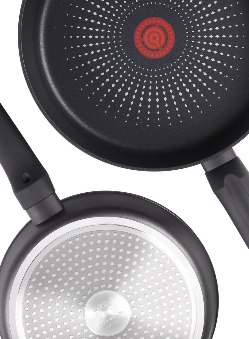 ايست من نون 28 cm Aluminum Non-Stick Frypan, Ergonomic Handle, Dishwasher Safe, Suitable for Gas, Electric, and Ceramic Stoves, PTFE/PFOA-Free - Black - Image 3