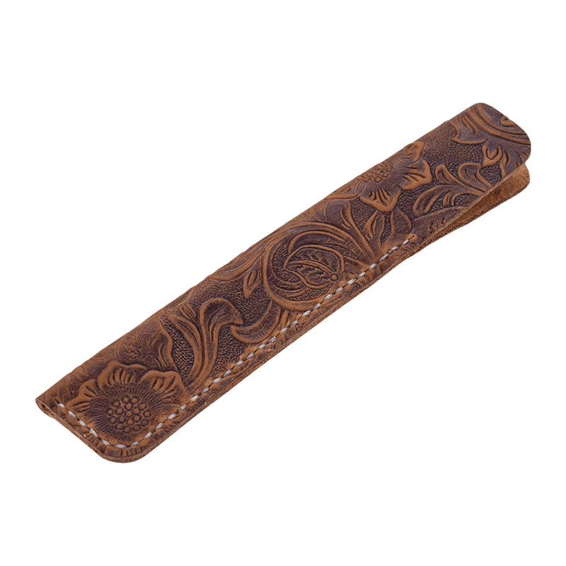 Handmade Leather Pen Case Fountain Sleeve Bag Vintage Pouch for Single Pen Stylus Ballpoint 6.3 * 1.2'' - Image 5