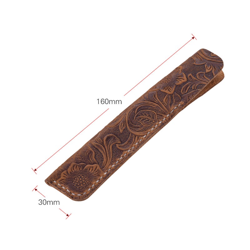 Handmade Leather Pen Case Fountain Sleeve Bag Vintage Pouch for Single Pen Stylus Ballpoint 6.3 * 1.2'' - Image 2