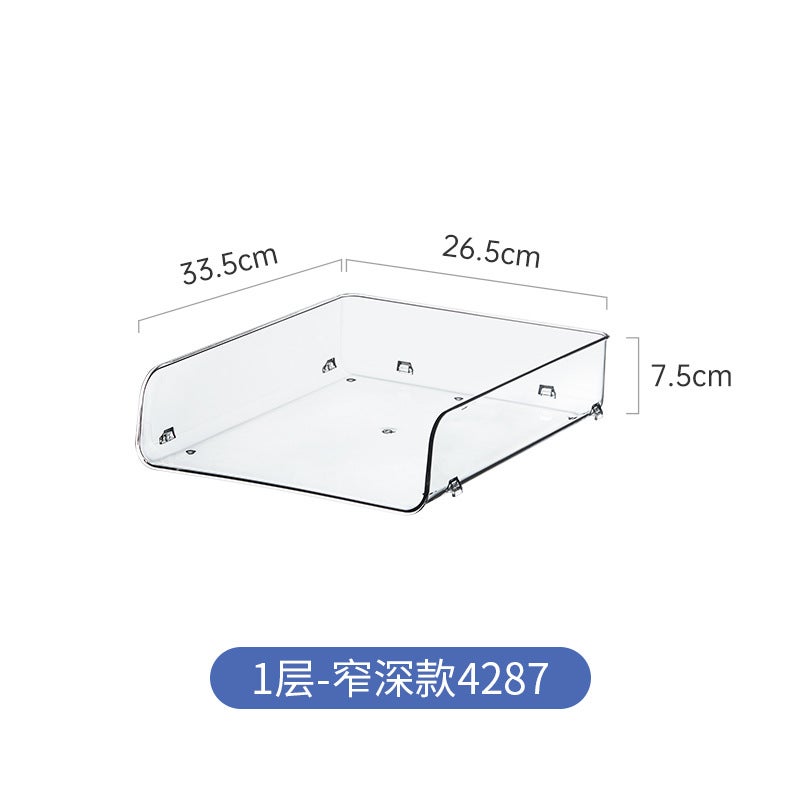 Refrigerator Layered Leftovers Plate Storage Rack Meat Dish Plate Refrigerated Storage Rack Free Stacking Freezer Partition Transparent - Image 1