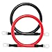 TUELETFU 2 AWG Battery Cable 2AWG Gauge Battery Inverter Cables with 38 in Lugs Pure Copper Power Inverter Wire Set for Solar Marine Boat RV Car Motorcycle 2pcs 1FT - Image 2