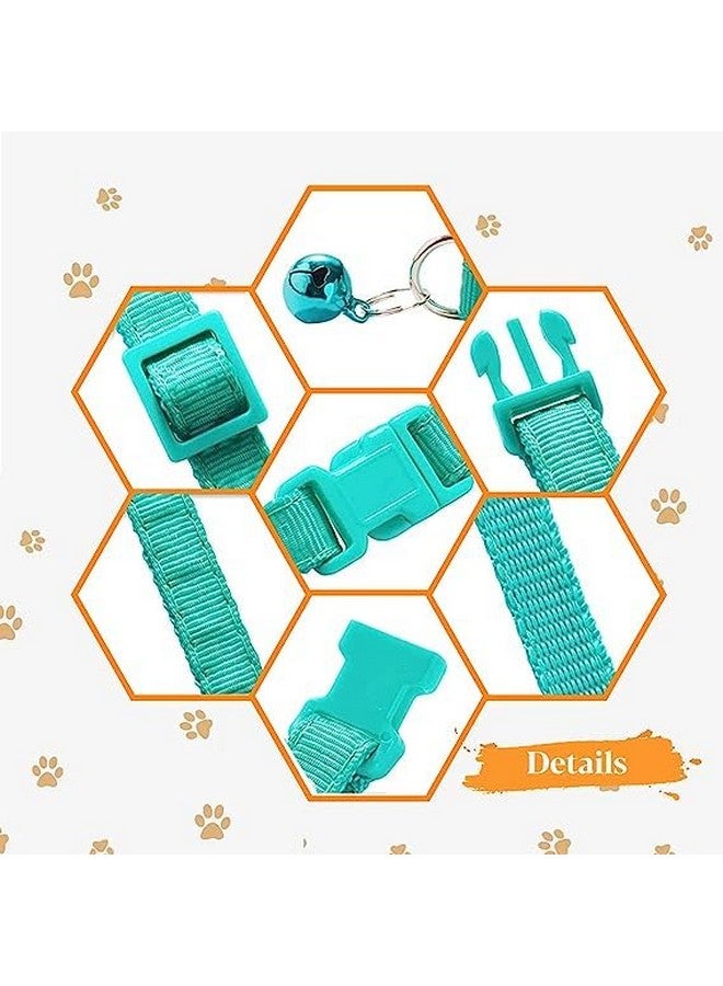 طوقان عاكسان فائق النعومة للكلاب مع جرس - طوق تعريف عاكس قابل للتعديل من النايلون للحيوانات الأليفة حديثي الولادة والجراء والكلاب الصغيرة - Image 5