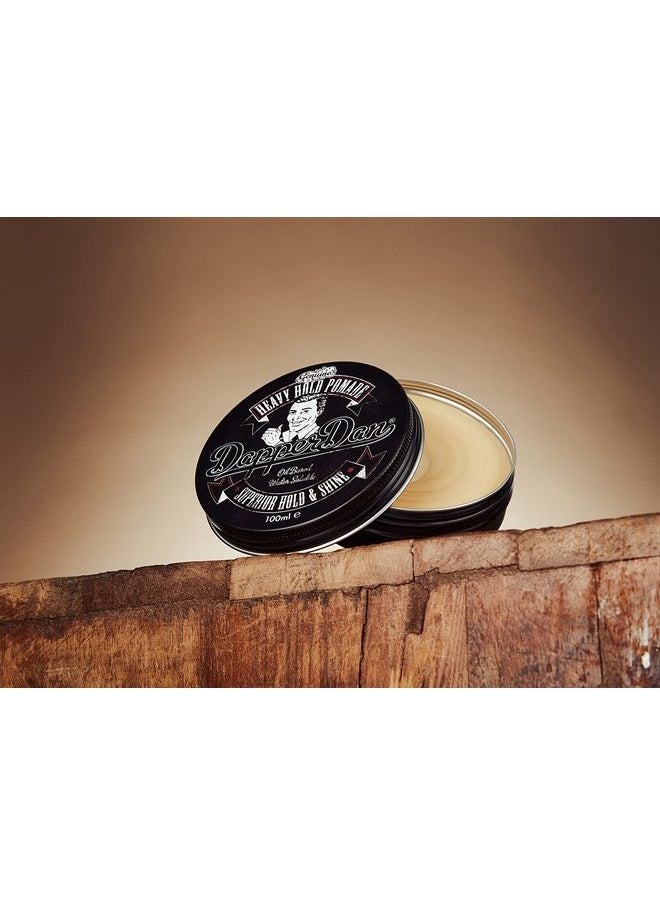Dapper Dan Heavy Hold Pomade for Men, Strong Hold and High Shine Mens Hair Styling Product, Oil Based, Water Soluble, Liquorice and Vanilla Scent, 2 x 100 ml  - Image 3