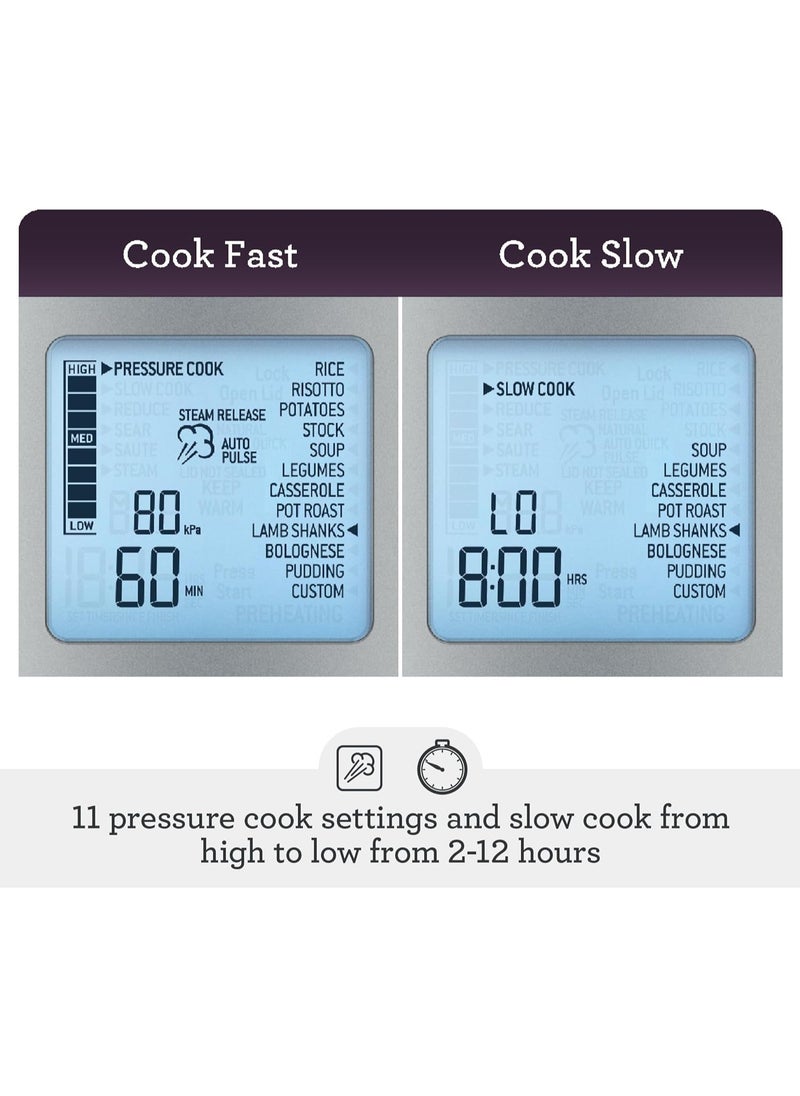 Sage - Sage - The Fast Slow Pro - Reduce, Sauté, Sear, Slow cook, Pressure Cook, Steam or Keep Warm - UAE Version, 2 Year Manufacturer Warranty - Image 1