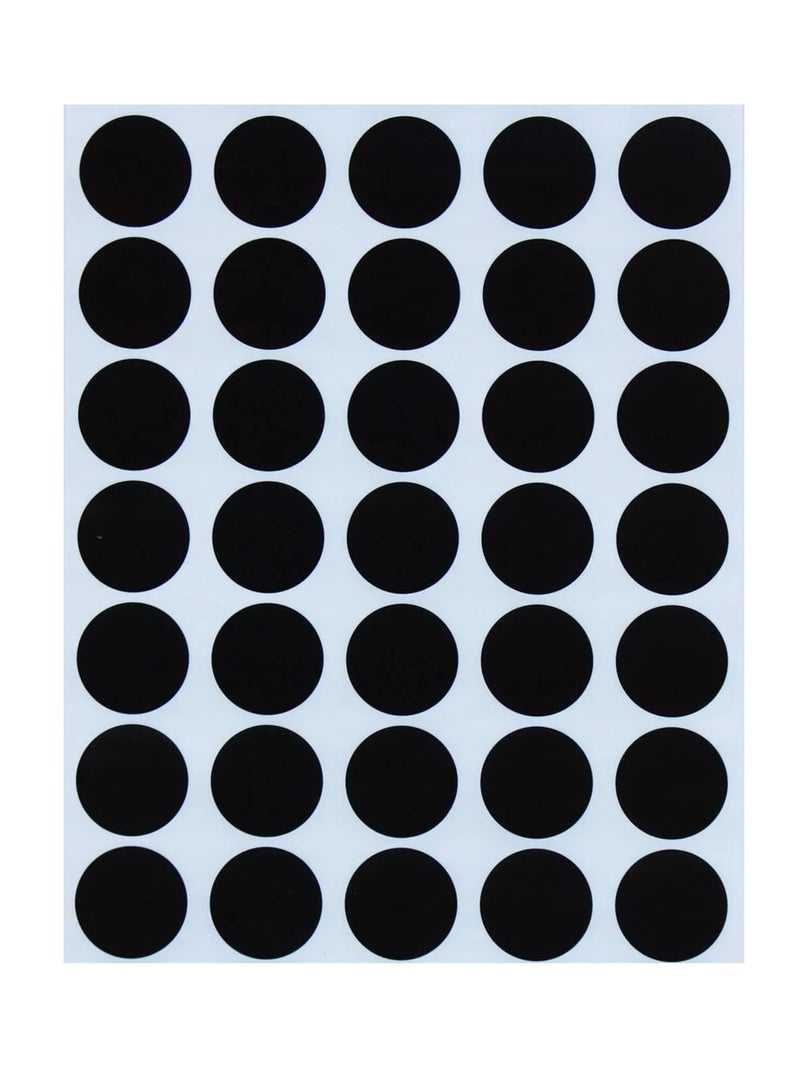 Sadaf ملصقات دائرية 350 قطعة بقطر 18 مم باللون الأسود - Image 2