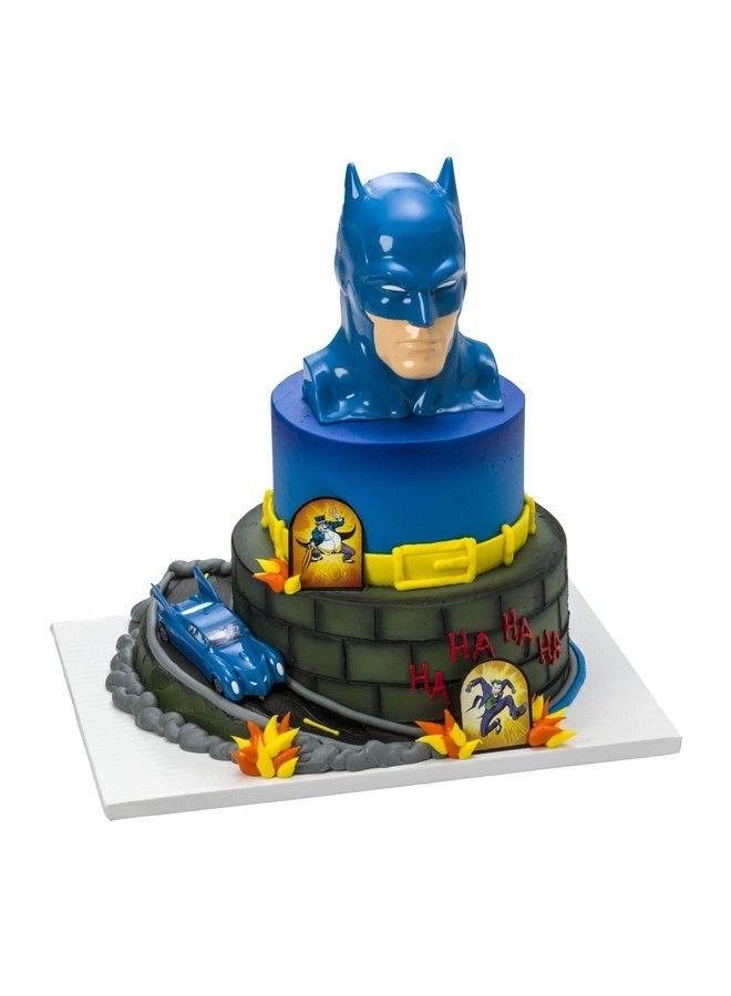 DecoPac Decoset® Batman™ To The Rescue Cake Topper, 4 Piece Cake Decoration, Includes Batman™ Case With A Hidden Fold Out Batmobile Launcher, Free Wheeling Batmobile Car, And Joker And Penguin - Image 2