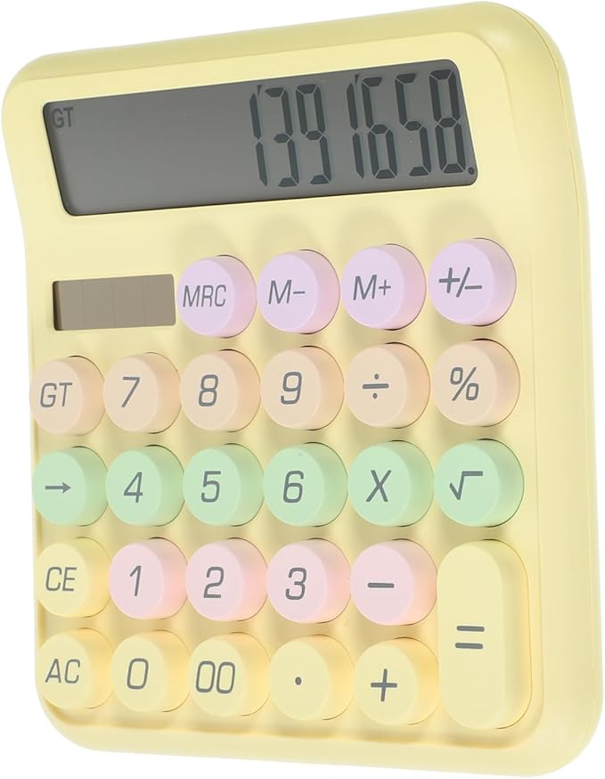Multifunction Mechanical Keyboard Calculator For Students Office Yellow 15 50X14 50X2 00CM - Image 1