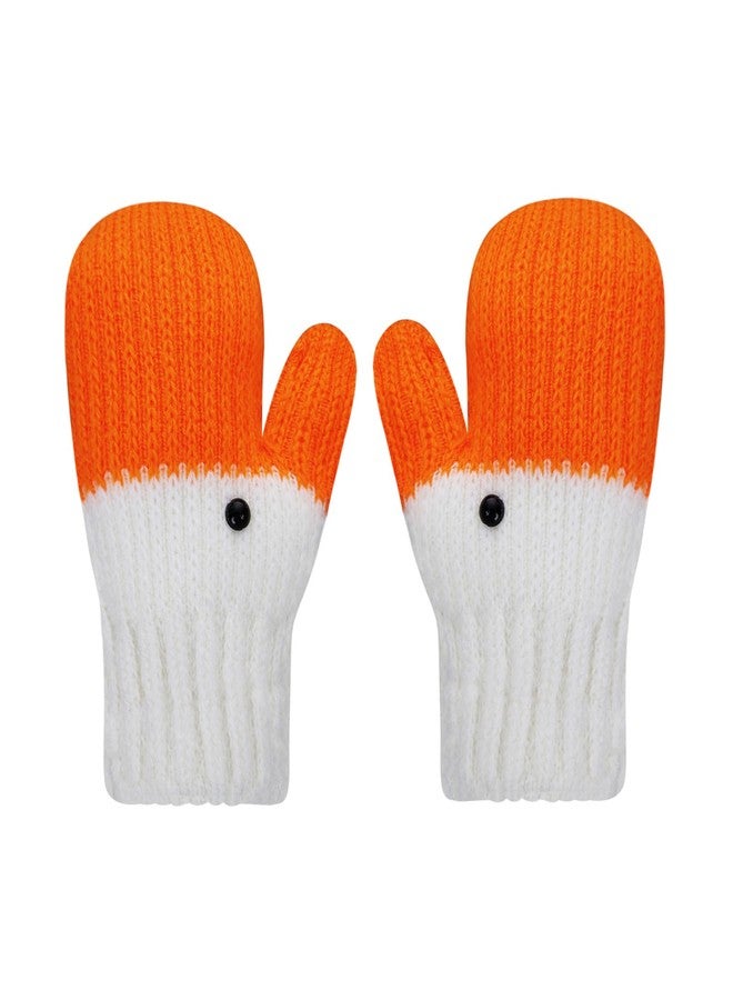 PURFUN Toddlers Infants Funny Goose Knitted Gloves, Baby Girls Boys Duck Swan Animal Design Mittens Winter Thick Fleece Lining Outdoor Playing Walking Cycling Camping Ski Full Finger Gloves Mitts - Image 1