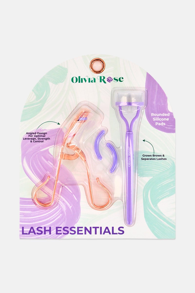 Olivia Rose Stainless Steel 2 Pieces Eyelash Essentials With Silicone Pads, Multicolor - Image 1