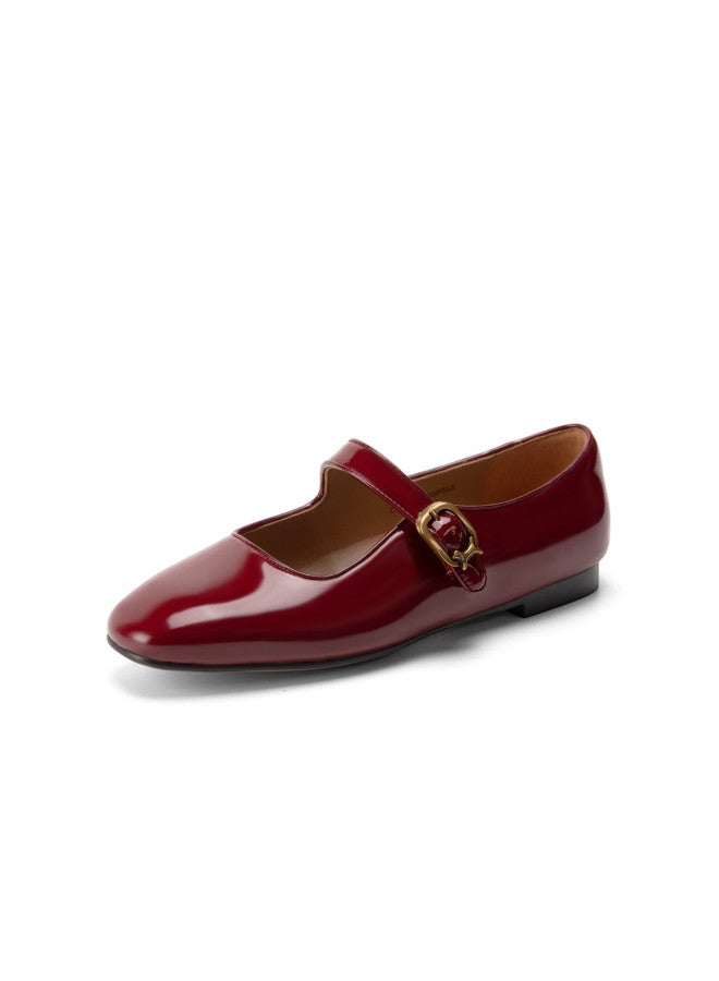 Hush Puppies أحذية جلدية صغيرة ذات كعب واحد بتصميم جديد، أنيقة فرنسية، أحذية زفاف رائعة ذات مقدمة مربعة - Image 3