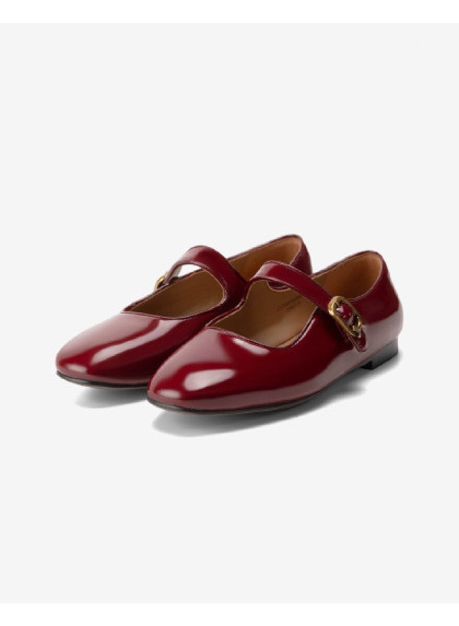 Hush Puppies أحذية جلدية صغيرة ذات كعب واحد بتصميم جديد، أنيقة فرنسية، أحذية زفاف رائعة ذات مقدمة مربعة - Image 1